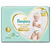 Подгузники-трусики детские Pampers Premium Care, размер 5 (12–17 кг), 34 шт